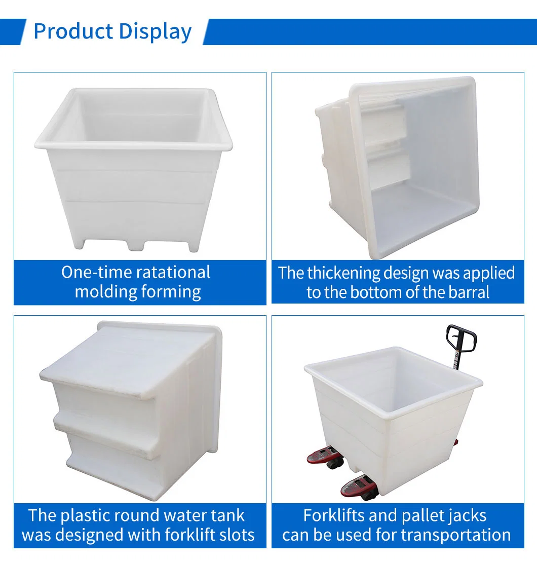 Material Handling Rectangular Rotomolding Heavy Duty Two-Way Forklift Plastic Pallet Bulk Bins